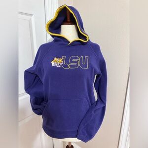 Columbia purple LSU pullover fleece hoodie sz Youth L